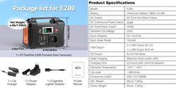 FF Flashfish 200W Portable Power Station 151Wh Solar Generator 230V AC DC Batteries Supply Outdoor Battery for Solar Panel Drone