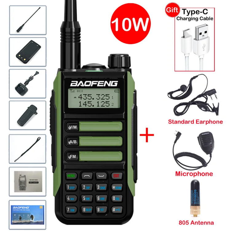 2025 Baofeng UV-16 Max IP68 Waterproof Walkie Talkie Dual Band High Power CB Radio Vhf Uhf CB Ham Radio Long Range Two Way Radio