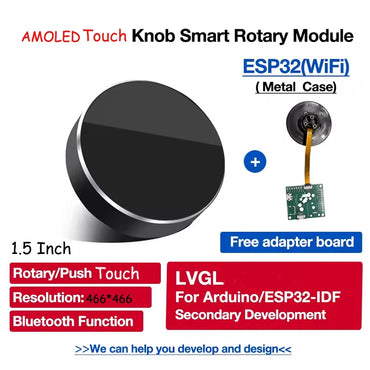 OLED ESP32 S3 LVGL Ar-duino 1.5 Inch 466*466 Circular Knob Rotary Switch Round Touch 1.5 Inch IPS OLED Display with Wifi bles