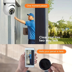 Ease Life APP-Light Bulb Security Cameras Outdoor Wireless WiFi Camera 5GHz, 360 Degree, E27 Light Socket Screw In Securi