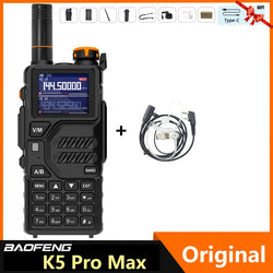 Baofeng K5 Pro Max Walkie Talkie 12W High Capacity UHF VHF AM FM Two Way Radio UVK5 Full Band LCD Noise Reduction DTMF Ham Radio