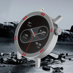 Stylish Metal Bezel Ring Replacement Case Cover for CMF by Nothing Watch Pro 2 with Tempered Glass Protector