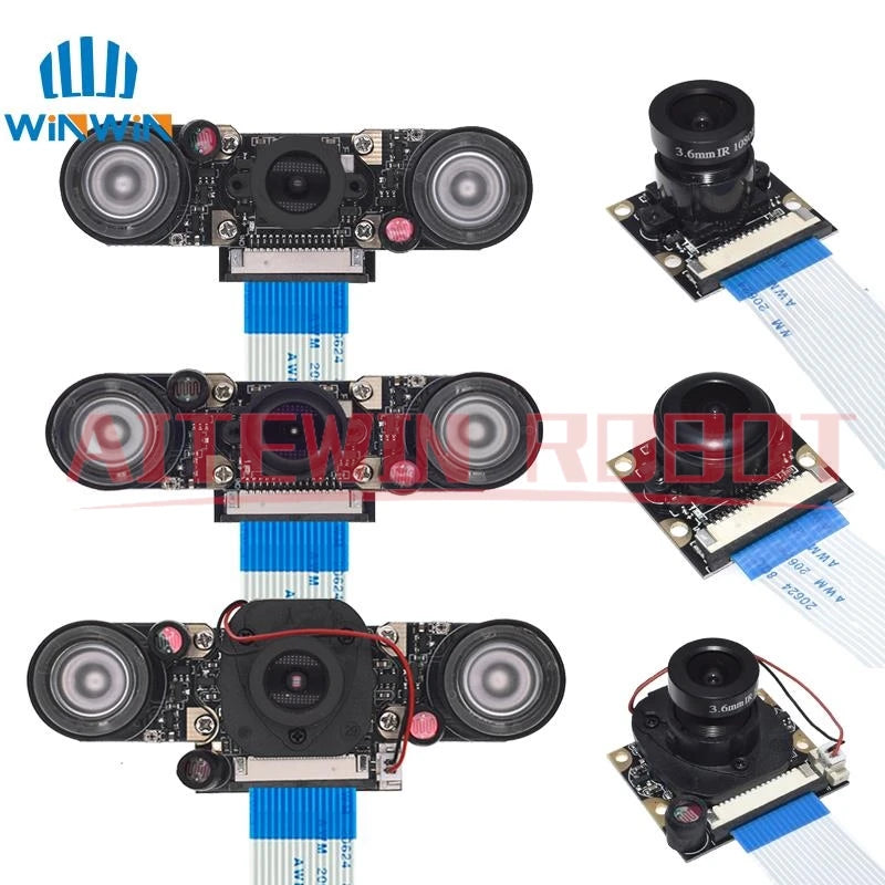 Raspberry Pi 4 Night Vision Fisheye Camera Module 5MP OV5647 Webcam With Infrared IR Sensor LED Light For Raspberry Pi 4B/3B+/3B
