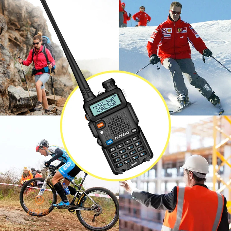 1/2PCS Baofeng UV 5R walkie talkie remote communication dual band VHF UHF FM transceiver bidirectional USB fast charging