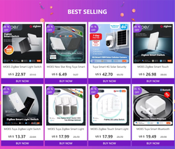 MOES Tuya ZigBee Wireless 9 Scene Switch Push Button Battery Powered Transmitter Smart Life App Automation 1/2/3 Gang