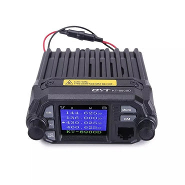 QYT KT-8900D With Data Line  25-Watt Walkie Talkie Dual Band VHF/UHF 136-174/400-480MHz Quad Watch Car MINI Mobile Radio