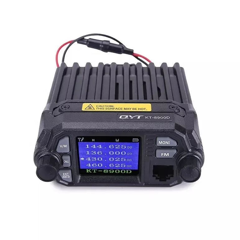 QYT KT-8900D With Data Line  25-Watt Walkie Talkie Dual Band VHF/UHF 136-174/400-480MHz Quad Watch Car MINI Mobile Radio