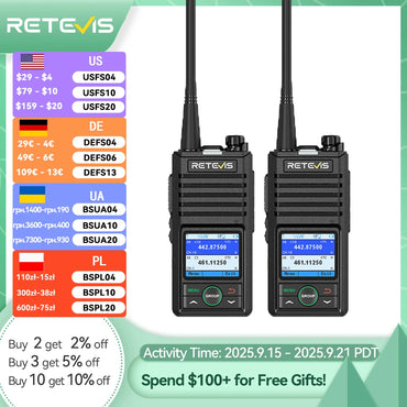 Retevis RB658 Walkie Talkie APP Control Long Range Walkie-talkie Bluetooth 5.0 UHF Professional Communication Radio for Camping