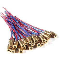 10/20pcs Adjustable Mini Laser Pointer Diode RED Dot Laser Diod Circuit 3V/5V 5mW 650nm Module Pointer Sight Copper Head