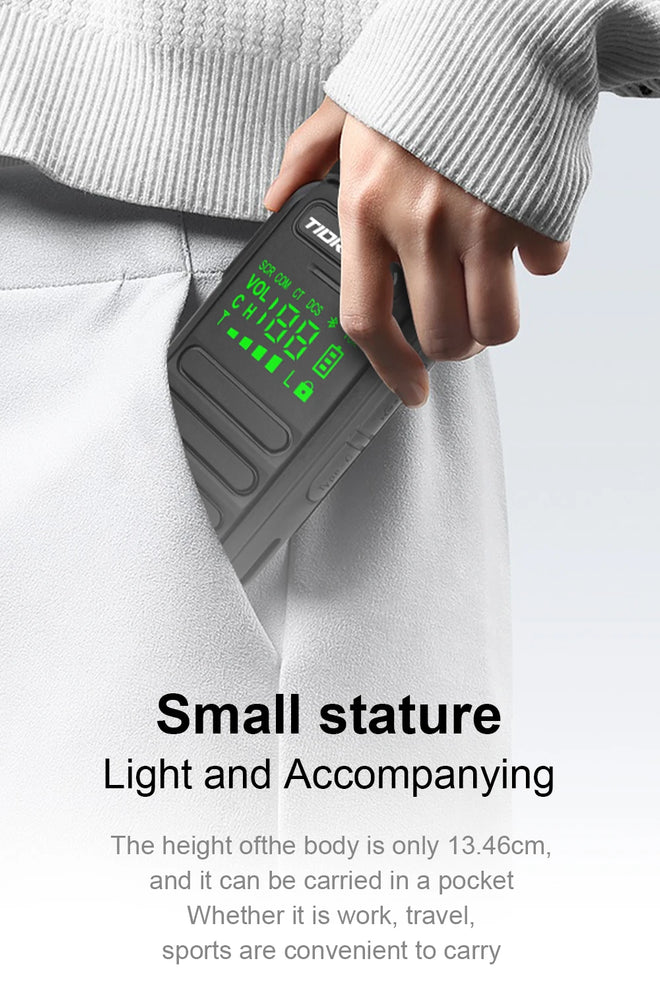 TIDRADIO 2PCS M11 Mini Walkie Talkie Profesional PMR /FRS Long Range Communication Radio Two Way Radio Transceiver Colorful