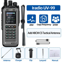 Iradio UV-99 20W Air Band Walkie Talkie Mutli Band High Power FM NOAA 1024CH Wireless Copy Frequency Long Range Type-C Ham Radio