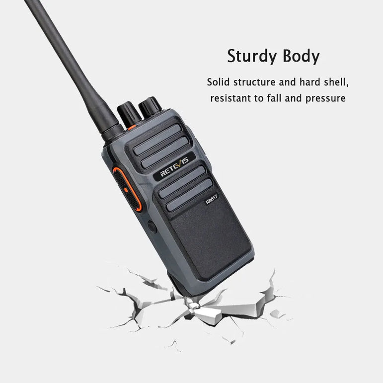 RETEVIS Walkie Talkie PMR RB617 Two-way Radio ht Communicator RB17 PTT Walkie-Talkies 2 pcs 4400mAh for Hunting Hotel Restaurant
