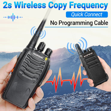 2PCS New Baofeng BF-888S Pro Upgrade Walkie Talkie Wireless Copy Frequency Long Range Portable BF888S Ham Two Way Radio Hunting