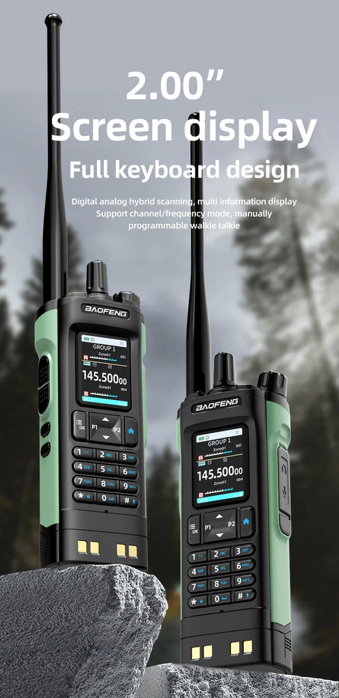 New BAOFENG UV-32 Walkie Talkie GPS 10W Bluetooth APP Programming Multi Band Wireless Copy Frequency Type-C UV32 Ham 2 Way Radio