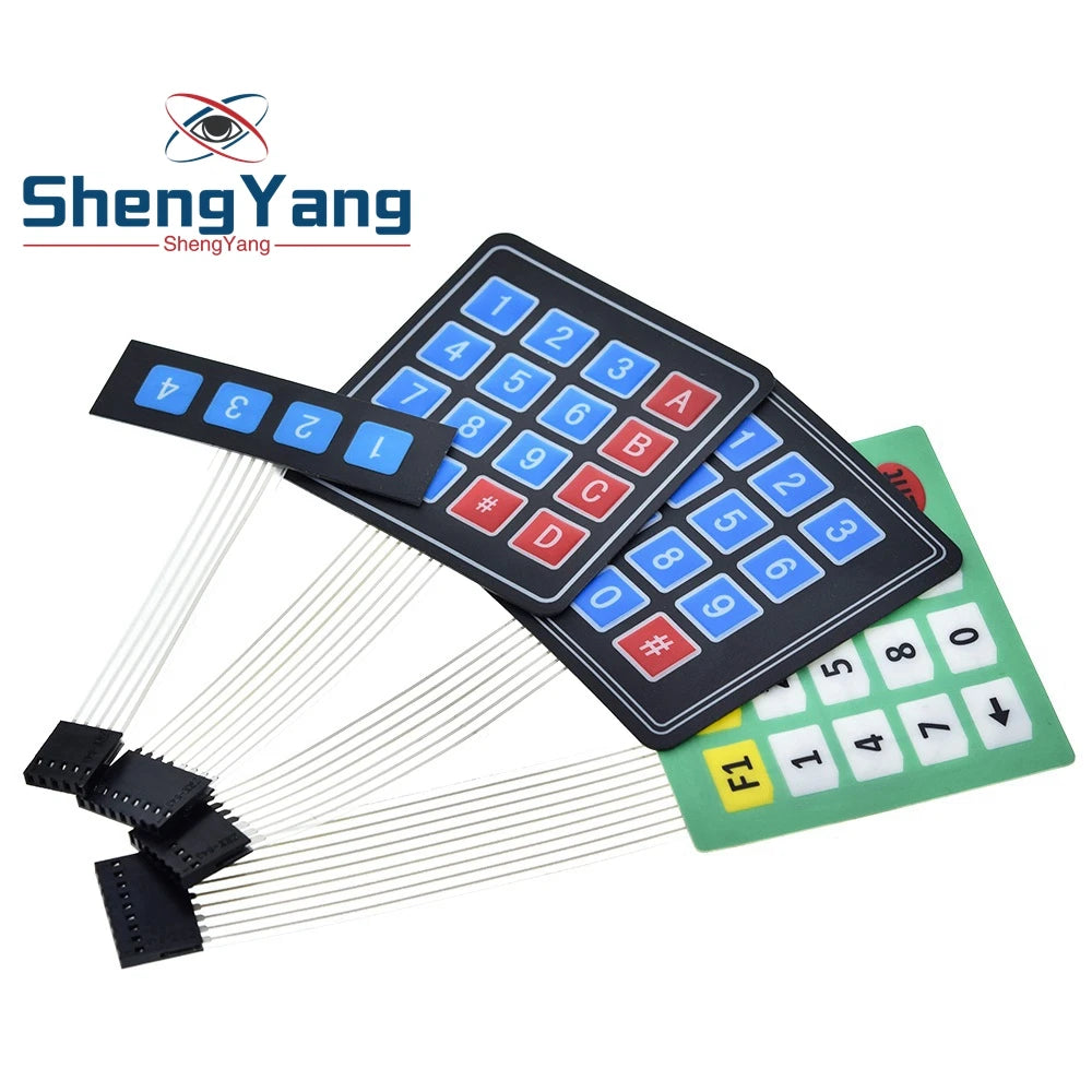 TZT New 4 12 16 20 Key 4*4 Membrane Switch Keypad 1x4 3x4 4x4 4*5 Matrix Array Matrix keyboard for arduino smart car