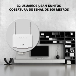 CPE106-E Wireless Hotspot 300Mbps 4G Router Wireless Modem External Antenna with Sim Card Slot EU Plug Internet Connection