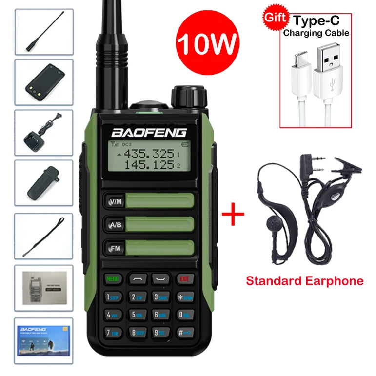 2025 Baofeng UV-16 Max IP68 Waterproof Walkie Talkie Dual Band High Power CB Radio Vhf Uhf CB Ham Radio Long Range Two Way Radio