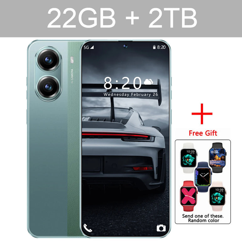 2025 New X7 Pro Case for 7.3HD Smartphone 5G Dual Card Android 14 Global Version 8000mAh Battery