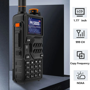 Baofeng K5 Pro Max Walkie Talkie 12W High Capacity UHF VHF AM FM Two Way Radio UVK5 Full Band LCD Noise Reduction DTMF Ham Radio