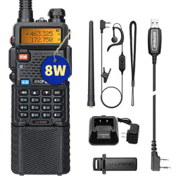 BAOFENG UV-5R 8W/5W 3800mAh High Power Ham Radio VHF&UHF Portable Two Way Radio Long Range Rechargeable Handheld Radio CB Radio