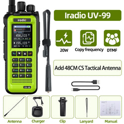 Iradio UV-99 20W Air Band Walkie Talkie Mutli Band High Power FM NOAA 1024CH Wireless Copy Frequency Long Range Type-C Ham Radio