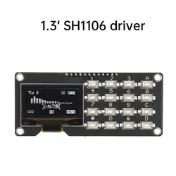 0.96 inch/1.3 inch  LCD Screen Board OLED Display Module IIC White SH1106 SSD1306 SSD1315 with 4x4 Key Matrix Keypadfor Arduino