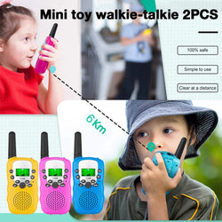 1 Pair Rt-388 Kids Walkie Talkies 0.5W Portable Child Electronic Radio Voice Interphone Outdoor LCD Display Toys Christmas Gifts