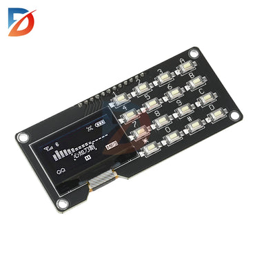 OLED Display Module IIC White 0.96 inch/1.3 inch SH1106 SSD1306 SSD1315 with 4x4 Key Matrix Keypad LCD Screen Board for Arduino