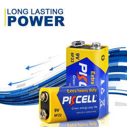 20pcs PKCELL  9V 6F22 Battery primary Carbon Zinc Super Heavy Duty PP3 Battery for Smoke Alarm ,warnning light KTV uses