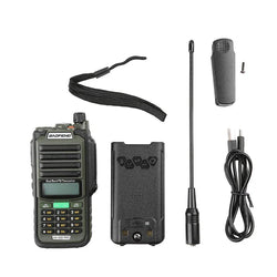 Baofeng UV-S22 PRO V2 IP68 Waterproof Walkie Talkie Dual Band 136-174/400-520MHz Ham Radio 10W Power 50KM Range 128CH FM Radio