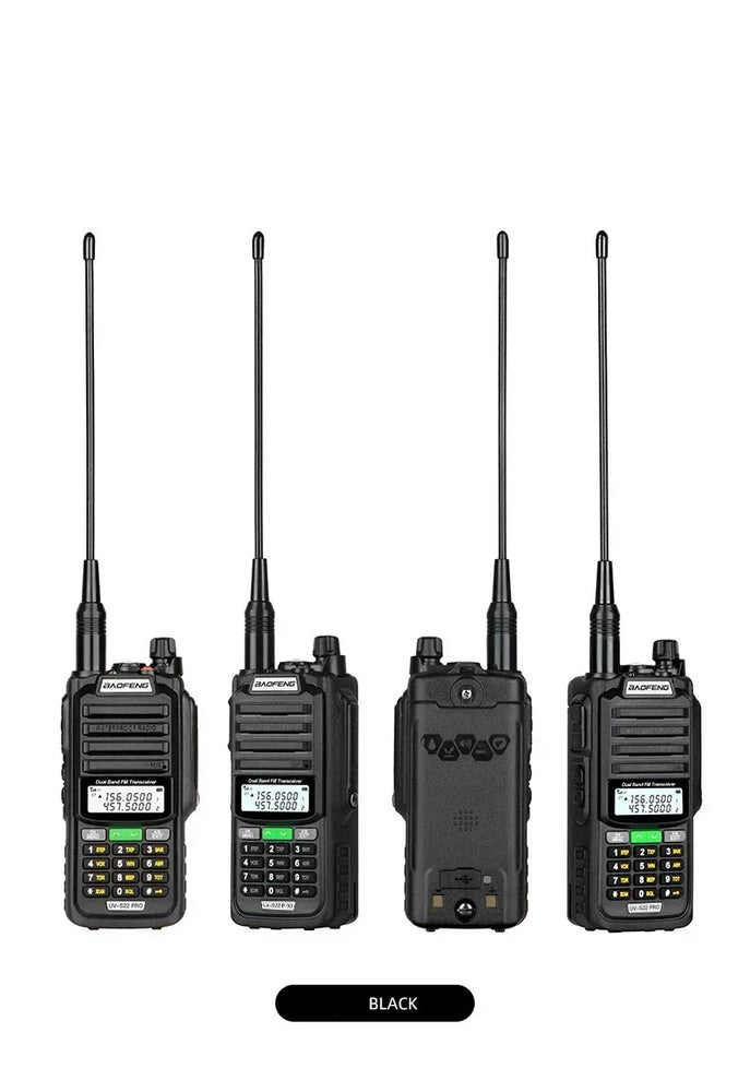 Baofeng UV-S22 PRO V2 IP68 Waterproof Walkie Talkie Dual Band 136-174/400-520MHz Ham Radio 10W Power 50KM Range 128CH FM Radio