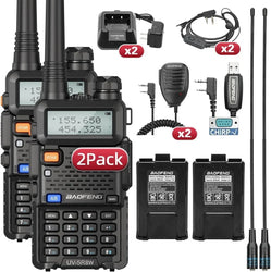 1/2PCS BaoFeng UV-5R 8W Tri-Power Walkie Talkie High Power Dual Band Long Range 128 CH Portable Handheld UV 5R Ham Two Way Radio