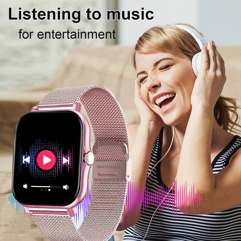 Smartwatch, multi-sport mode, call reminder/rejection, message reminder view, unisex, suitable for Android and iPhone