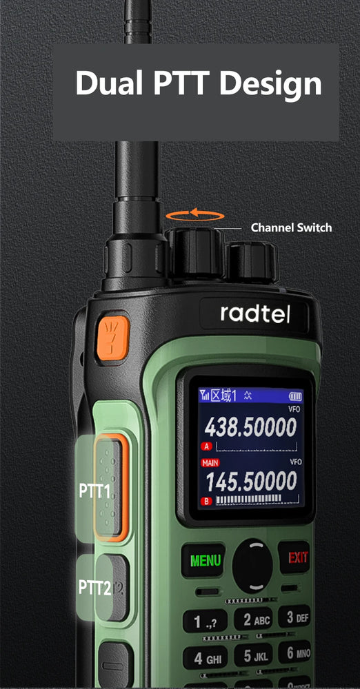 Radtel RT-330 10W Gps Bluetooth App Programming Amateur Radio Power Full Band 136-520MHz TX RX Aviation Frequency  Receive NOAA