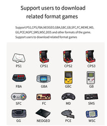 MIYOO Mini Plus Portable Retro Handheld Game Console 3.5''IPS HD Screen Linux System Mini + Classic Gaming Emulator Players Gift