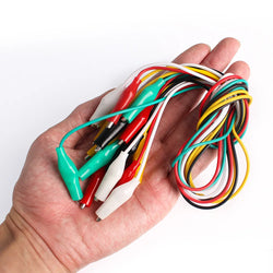 1Set / 10PCS Alligator Clips Electrical DIY Test Leads Alligator Double-ended Crocodile Clips Roach Clip Test 46CM Jumper Wire