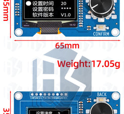 0.96/1.3 inch white oled display screen combined with EC11 rotary encoder module IIC interface for arduino