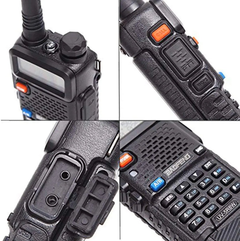 Baofeng UV-5R 8W Long Range Walkie Talkie 3800mAh Type-c Ham Amateur Communication Two Way Radio for Adults Camping