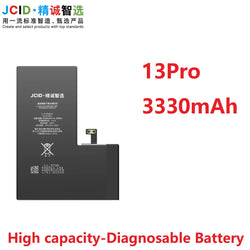 JCID Diagnostic Battery High Capacity For Iphone 12 13 14 100% Heath Visible New 0-cycle No Pop Up Used Genuine Parts On IOS 18