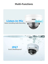 ANNKE 4K 8CH POE Network Video Surveillance System NVR Recorder With 8PCS 4PCS 8MP Audio Recording Security Ip Camera