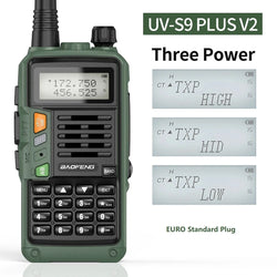 1/2PCS BaoFeng UV-S9 PLUS Waterproof Walkie Talkie 10W Powerful CB Radio Long Range Portable Two Way Radio for hunting travel