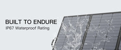 MHPOWOS 40V 220W Foldable Solar Panel, Waterproof IP67 Mobile Solar Charger for Power Supply, Laptop, Solar Generator, Fishing