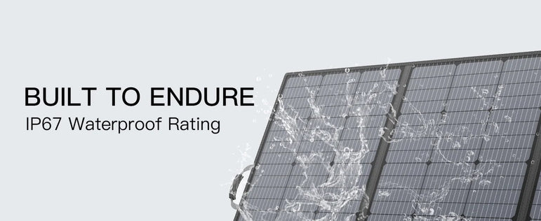 MHPOWOS 40V 220W Foldable Solar Panel, Waterproof IP67 Mobile Solar Charger for Power Supply, Laptop, Solar Generator, Fishing