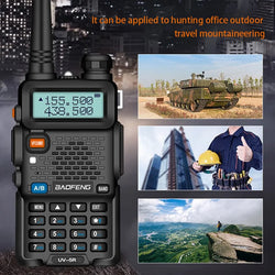 1/2PCS Baofeng UV 5R walkie talkie remote communication dual band VHF UHF FM transceiver bidirectional USB fast charging