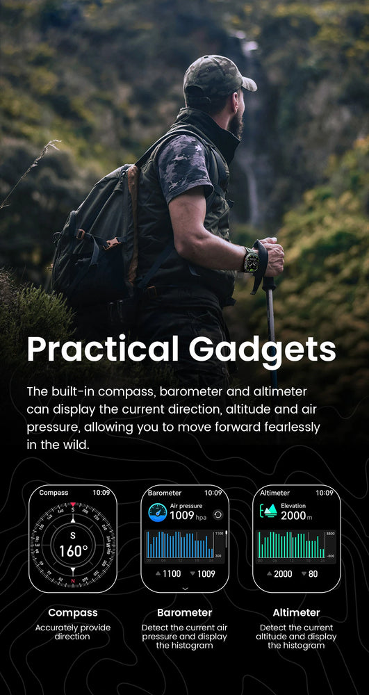 HAYLOU IRON N1 Smartwatchs 2.13’’ AMOLED Display 5ATM Waterproof Bluetooth Call Outdoor Sport Smart Watch 30 Days Battery Life