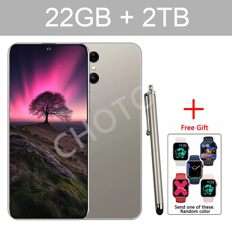 New SMS 24 Ultra Mobile Phones 22GB+2TB Global Version Smartphone 5G Dual Sim Android Cellphones Snapdragon 8 gen 3 Cell Phone