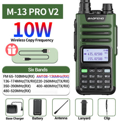BaoFeng M-13 PRO V1 V2 High Power Multi Band Walkie Talkie Type C Charger Long Range Upgraded UV-13 PRO V1 V2 Ham Two Way Radio