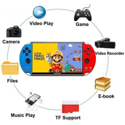 X12 Plus Handheld Game Console 7.1 inch HD Screen Handheld Portable Video Player Built-in 10,000 Classic Video Games Console