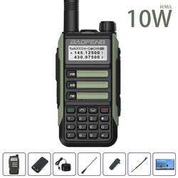 BaoFeng UV16 Walkie-Talkie 8/10W Tri-Power IP68 Waterproof Long Range USB C Dual Band VHF UHF Two Way Portable Ham Two Way Radio