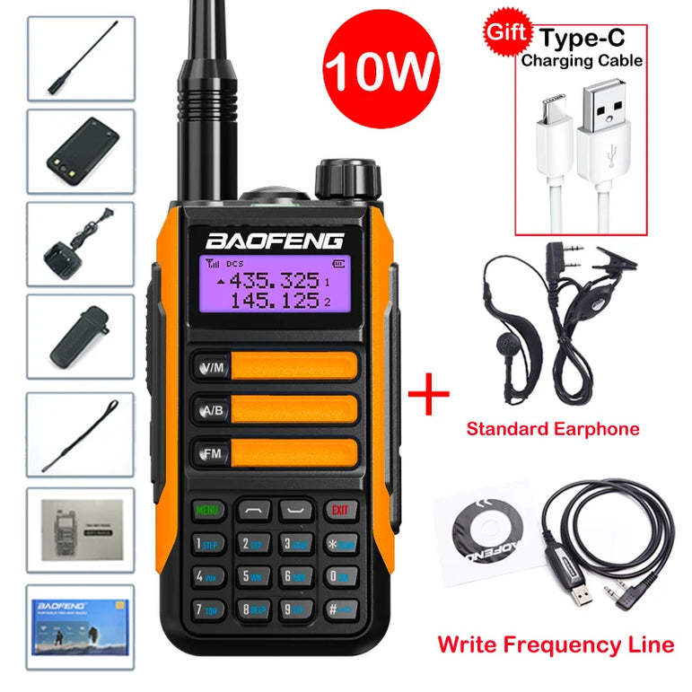 2025 Baofeng UV-16 Max IP68 Waterproof Walkie Talkie Dual Band High Power CB Radio Vhf Uhf CB Ham Radio Long Range Two Way Radio